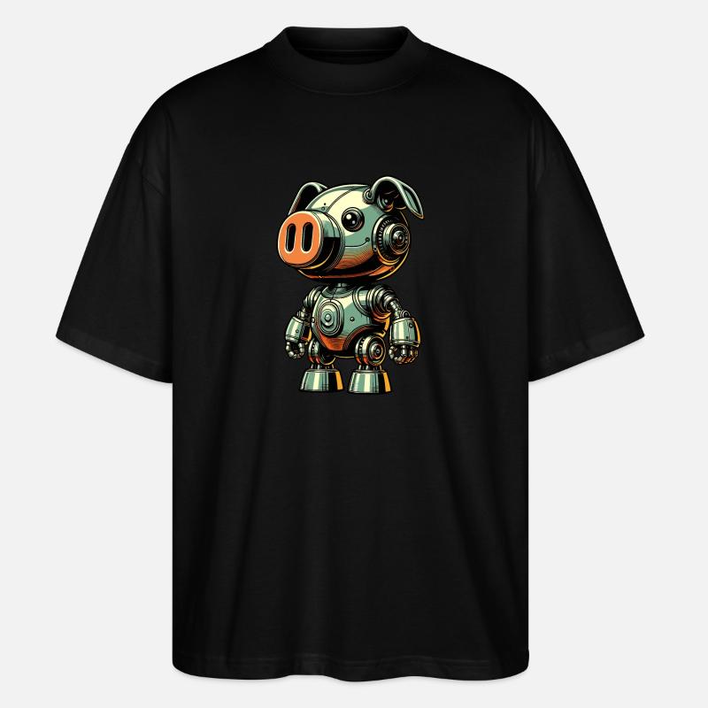 Robot Cochon, Cochon Robot - T-shirt bio Blaster 2.0 coupe oversize Stanley/Stella Unisexe - noir