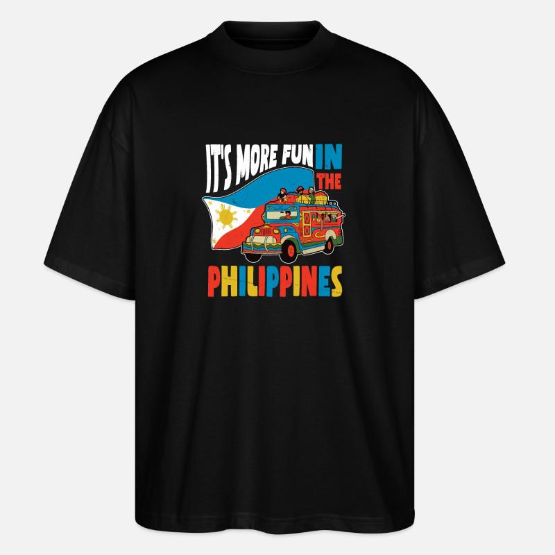 Philippinen-zitat - Stanley/Stella Oversized Unisex Bio T-Shirt Blaster 2.0 - Schwarz