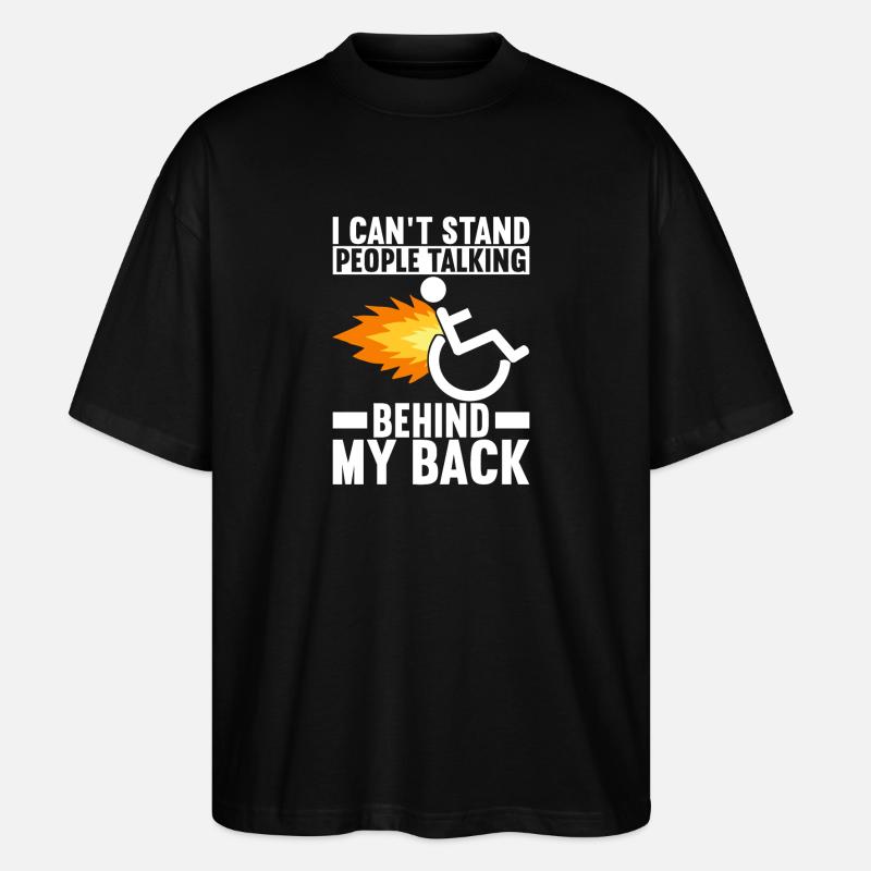 Rollstuhlfahrer Rollstuhl - Stanley/Stella Oversized Unisex Bio T-Shirt Blaster 2.0 - Schwarz