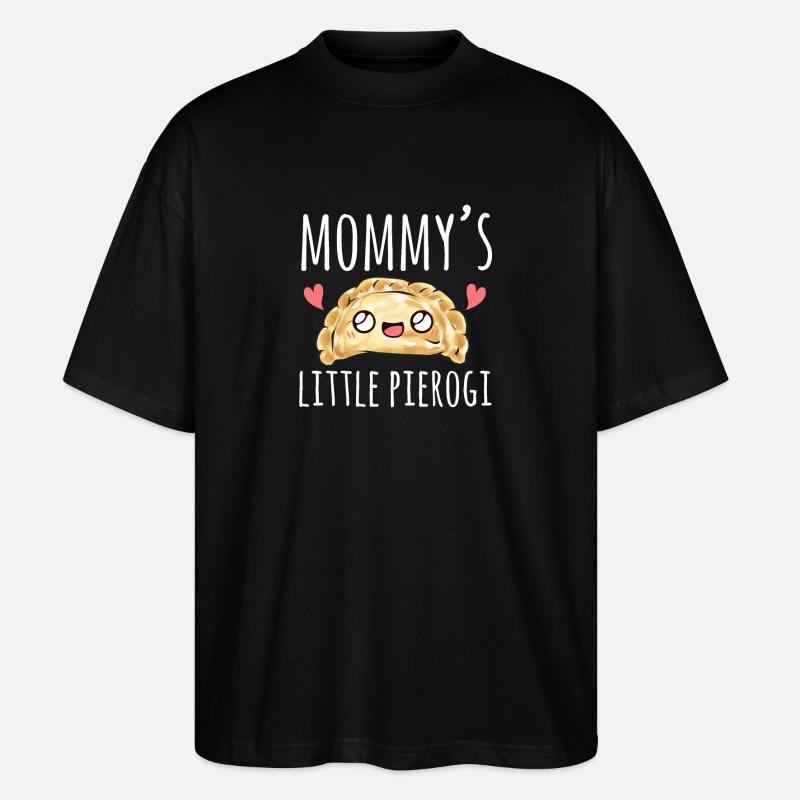 Polnisches Essen Pierogi - Stanley/Stella Oversized Unisex Bio T-Shirt Blaster 2.0 - Schwarz