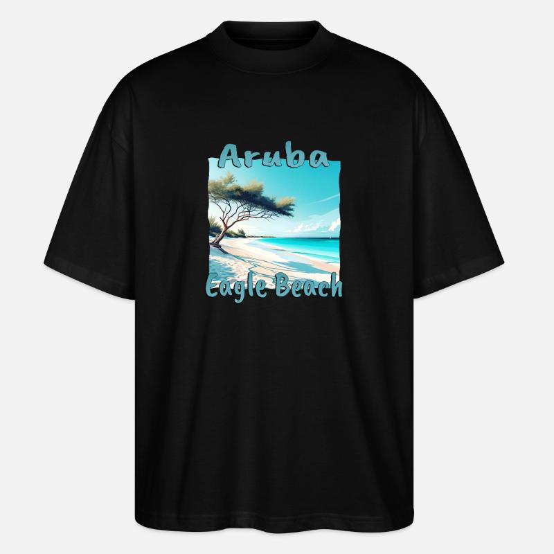 Aruba Vacances Eagle Beach Design - T-shirt bio Blaster 2.0 coupe oversize Stanley/Stella Unisexe - noir