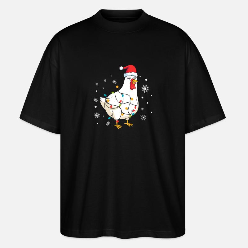 Poulet de Noël - T-shirt bio Blaster 2.0 coupe oversize Stanley/Stella Unisexe - noir