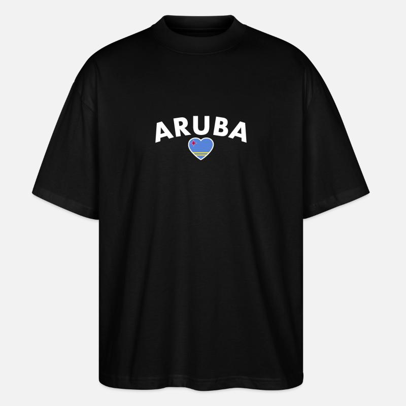 Aruba Aruban Flag Arubans - Stanley/Stella Oversized Unisex Organic T-shirt Blaster 2.0 - black