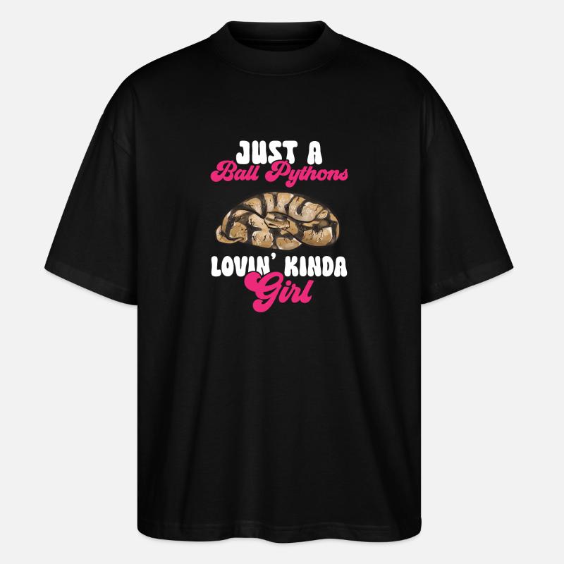 Ball Python Snake King Python - T-shirt bio Blaster 2.0 coupe oversize Stanley/Stella Unisexe - noir