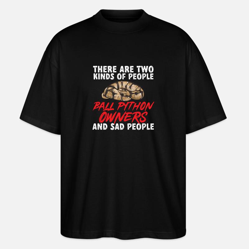 Ball Python Schlange Königspython - Stanley/Stella Oversized Unisex Bio T-Shirt Blaster 2.0 - Schwarz