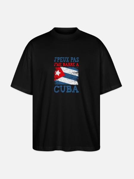 Je peux pas je me barre à Cuba. Futur cubain - T-shirt bio Blaster 2.0 coupe oversize Stanley/Stella Unisexe - noir