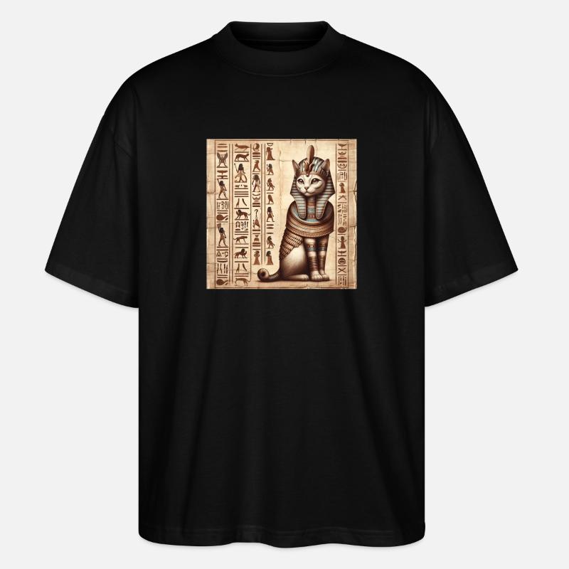 Pharaoh Papyrus Scroll Retro Desert - Stanley/Stella Oversized Unisex Organic T-shirt Blaster 2.0 - black