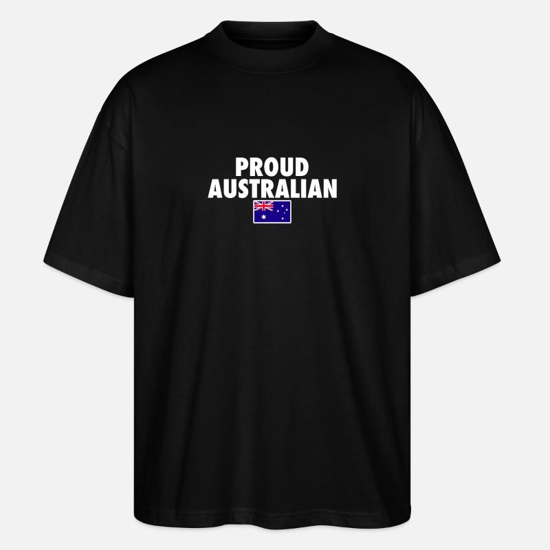 Fier drapeau australien australien - T-shirt bio Blaster 2.0 coupe oversize Stanley/Stella Unisexe - noir