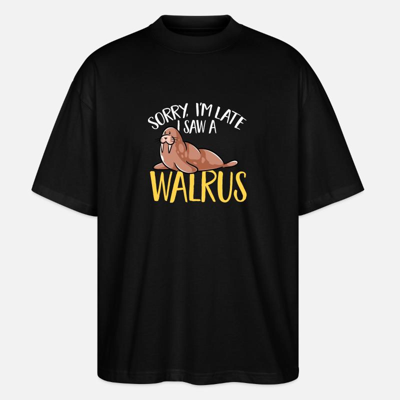 Walross - Stanley/Stella Oversized Unisex Bio T-Shirt Blaster 2.0 - Schwarz