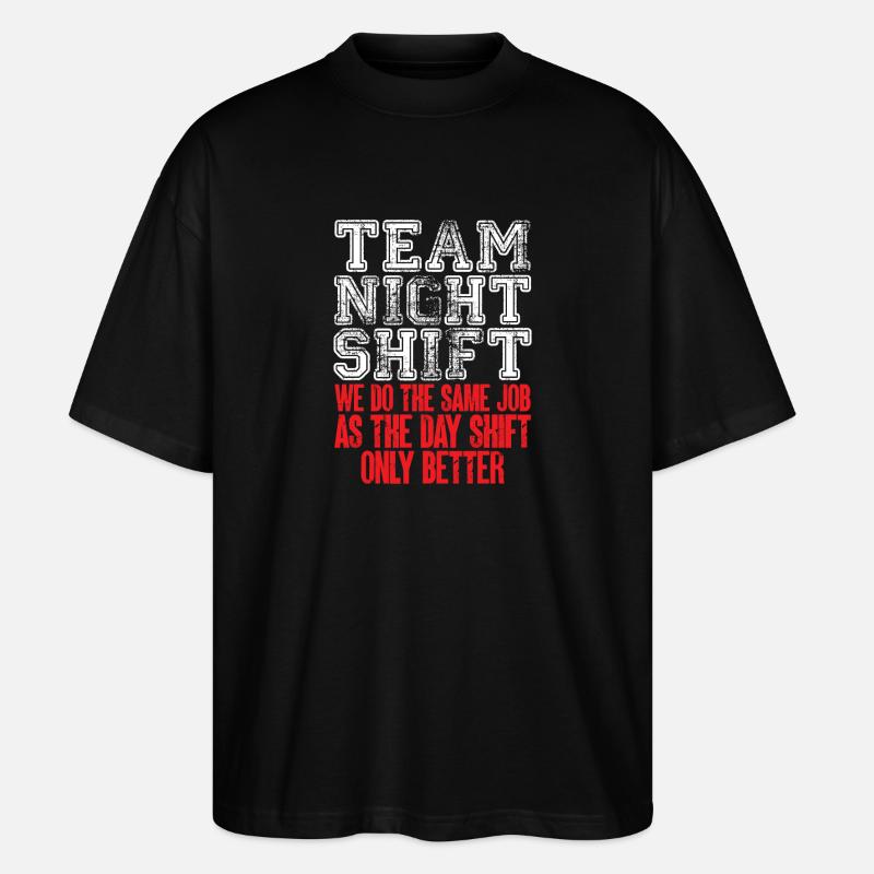 Infirmière de nuit - T-shirt bio Blaster 2.0 coupe oversize Stanley/Stella Unisexe - noir