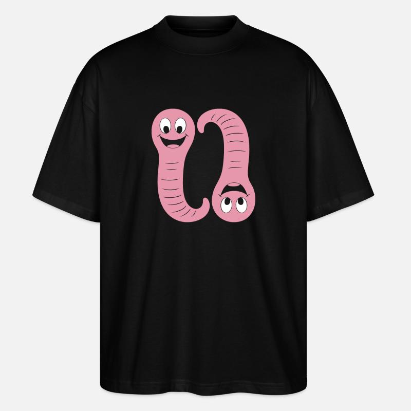Regenwurm - Stanley/Stella Oversized Unisex Bio T-Shirt Blaster 2.0 - Schwarz