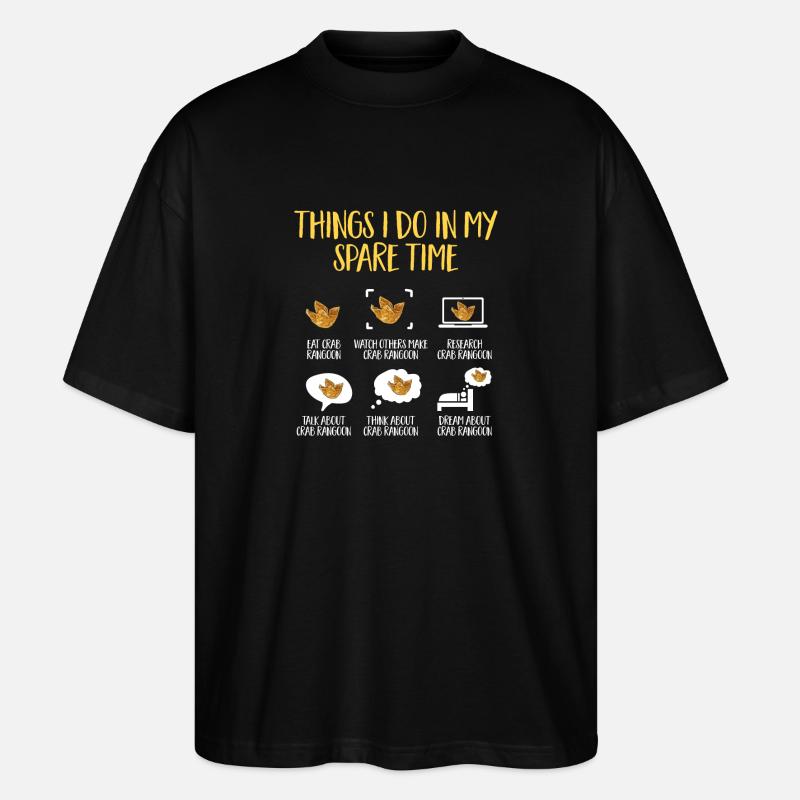 Krabben Rangoon Crab Rangoon - Stanley/Stella Oversized Unisex Bio T-Shirt Blaster 2.0 - Schwarz