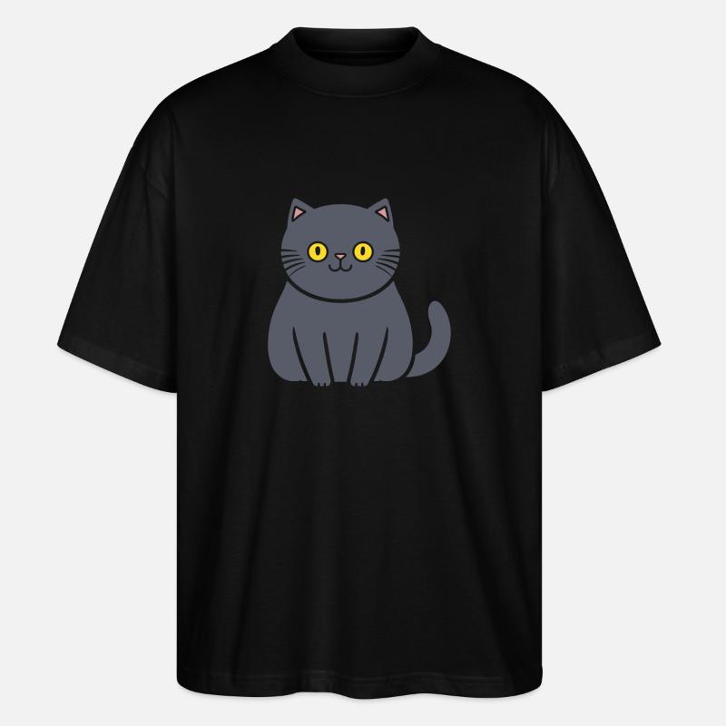 Chartreux kleine Katze - Stanley/Stella Oversized Unisex Bio T-Shirt Blaster 2.0 - Schwarz