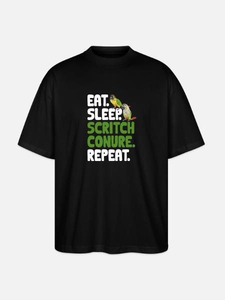 Molinasittich Papagei Vogel Sittich - Stanley/Stella Oversized Unisex Bio T-Shirt Blaster 2.0 - Schwarz