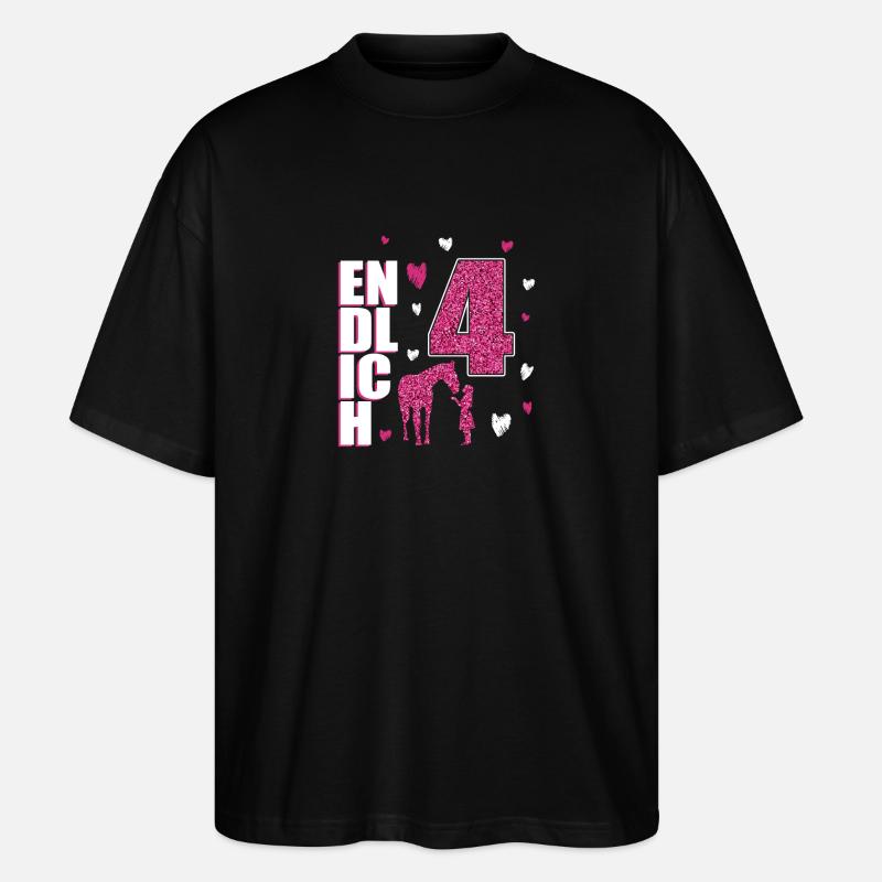Enfin 4 chevaux poney - T-shirt bio Blaster 2.0 coupe oversize Stanley/Stella Unisexe - noir