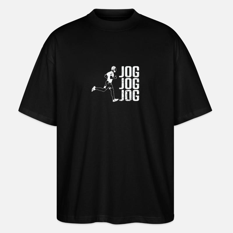 Jogging Joggen - Stanley/Stella Oversized Unisex Bio T-Shirt Blaster 2.0 - Schwarz
