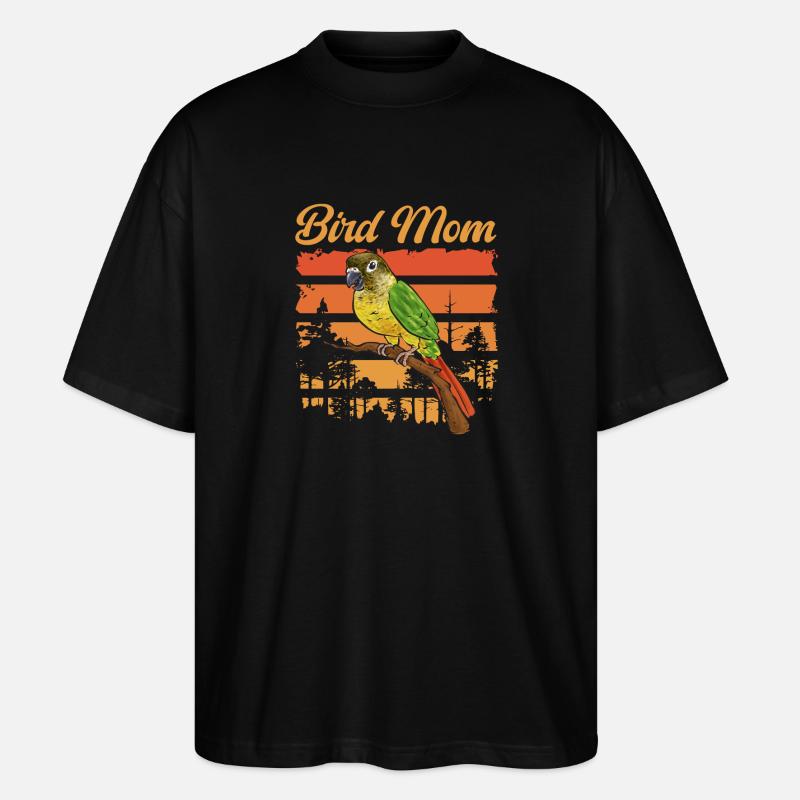 Molinasittich Papagei Vogel Sittich - Stanley/Stella Oversized Unisex Bio T-Shirt Blaster 2.0 - Schwarz