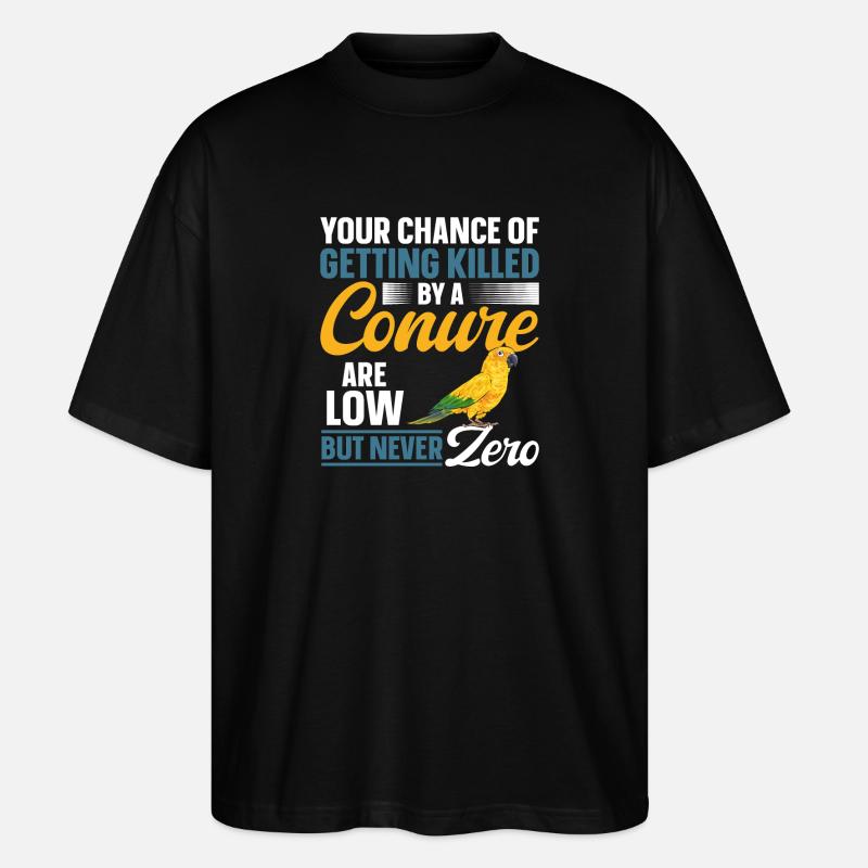 Sonnensittich Papagei Sittich Vogel - Stanley/Stella Oversized Unisex Bio T-Shirt Blaster 2.0 - Schwarz
