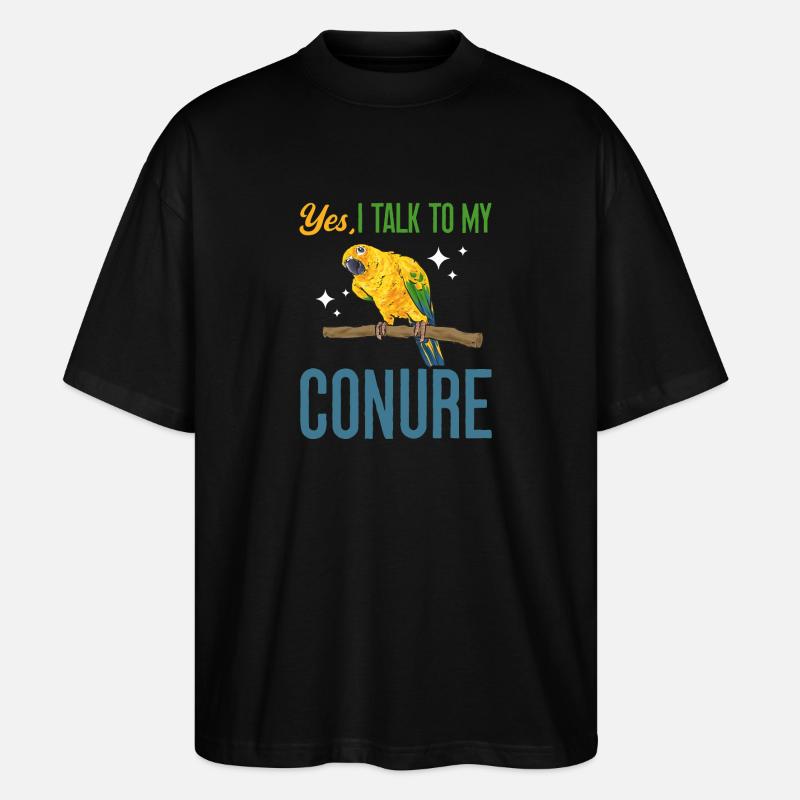 Perruche Perroquet Perruche Oiseau - T-shirt bio Blaster 2.0 coupe oversize Stanley/Stella Unisexe - noir