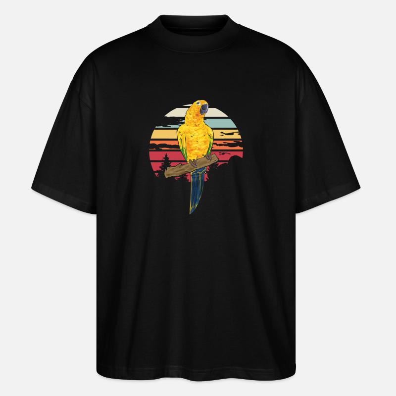 Perruche Perroquet Perruche Oiseau - T-shirt bio Blaster 2.0 coupe oversize Stanley/Stella Unisexe - noir