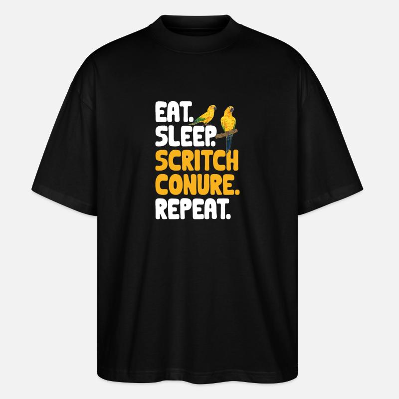 Perruche Perroquet Perruche Oiseau - T-shirt bio Blaster 2.0 coupe oversize Stanley/Stella Unisexe - noir
