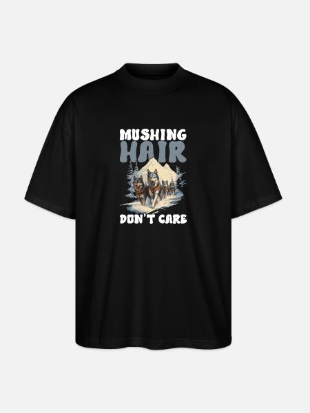Sledding Sled Dogs - Stanley/Stella Oversized Unisex Organic T-shirt Blaster 2.0 - black