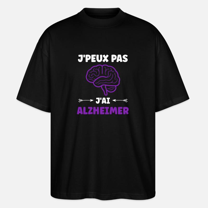 Sensibilisation à la maladie d’Alzheimer - T-shirt bio Blaster 2.0 coupe oversize Stanley/Stella Unisexe - noir