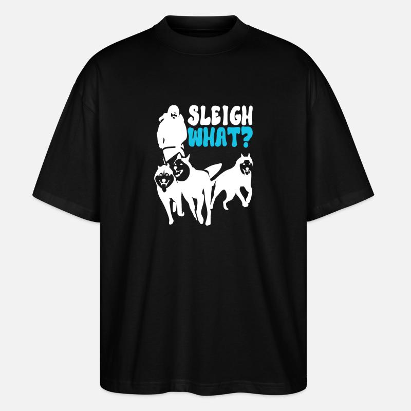 Schlittenfahren Schlittenhunde - Stanley/Stella Oversized Unisex Bio T-Shirt Blaster 2.0 - Schwarz