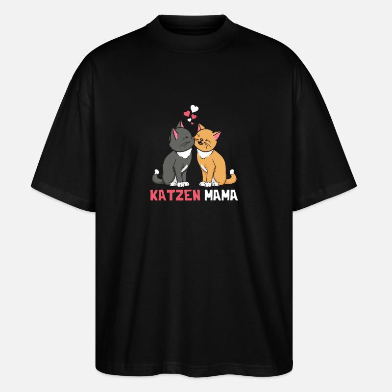 Meilleure maman chat - T-shirt bio Blaster 2.0 coupe oversize Stanley/Stella Unisexe - noir