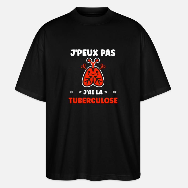 Sensibilisation à la tuberculose - T-shirt bio Blaster 2.0 coupe oversize Stanley/Stella Unisexe - noir