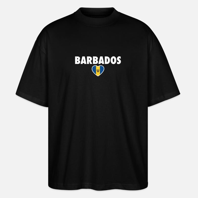 Barbade Drapeau barbadien Barbadiens - T-shirt bio Blaster 2.0 coupe oversize Stanley/Stella Unisexe - noir