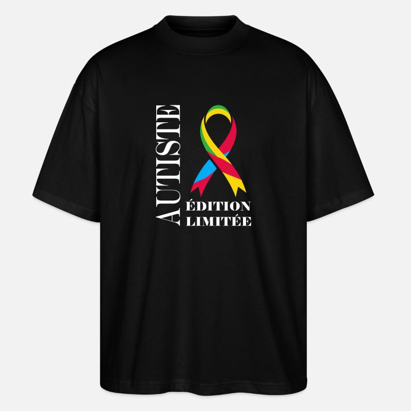 sensibilisation a l'autisme autiste - T-shirt bio Blaster 2.0 coupe oversize Stanley/Stella Unisexe - noir