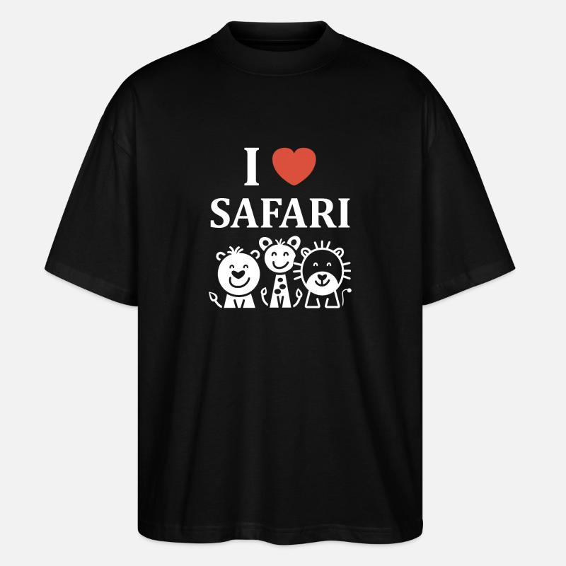 i love safari - T-shirt bio Blaster 2.0 coupe oversize Stanley/Stella Unisexe - noir