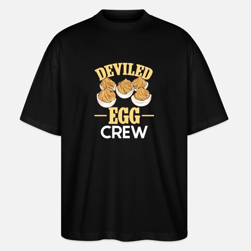 Gefüllte Eier Deviled Eggs - Stanley/Stella Oversized Unisex Bio T-Shirt Blaster 2.0 - Schwarz
