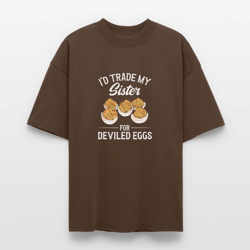 Stuffed Eggs Deviled Eggs Stanley/Stella Oversized Unisex Organic T-shirt Blaster 2.0