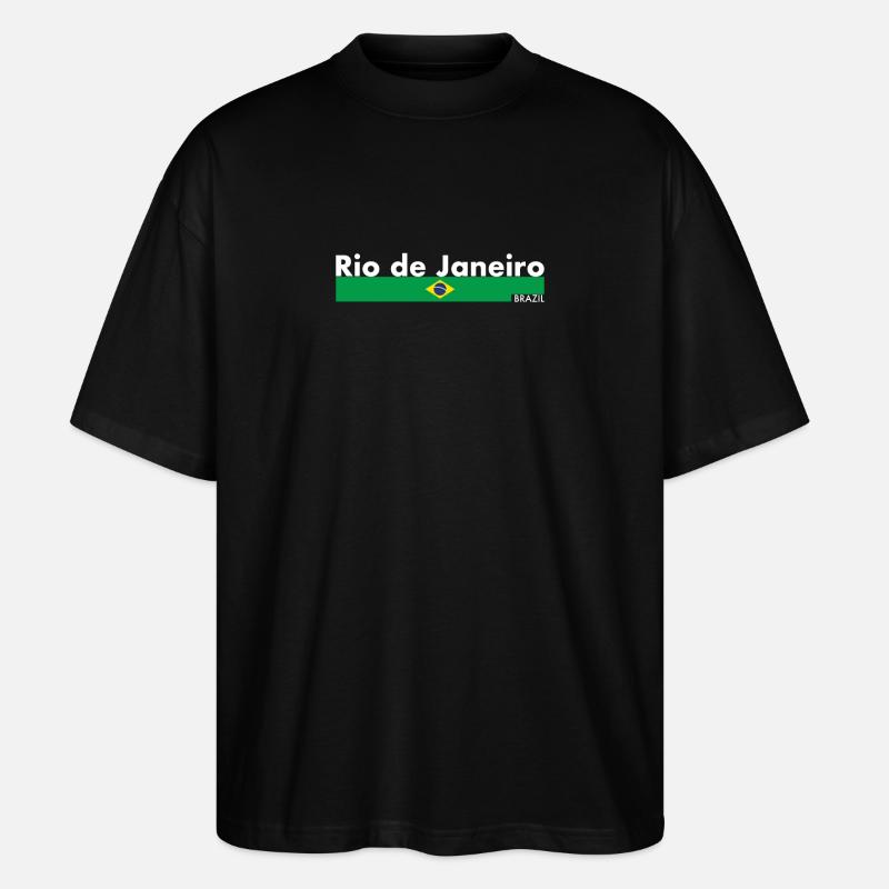 Rio de Janeiro Brésil Brésil Drapeau - T-shirt bio Blaster 2.0 coupe oversize Stanley/Stella Unisexe - noir