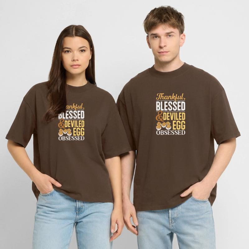 Stuffed Eggs Deviled Eggs Stanley/Stella Oversized Unisex Organic T-shirt Blaster 2.0