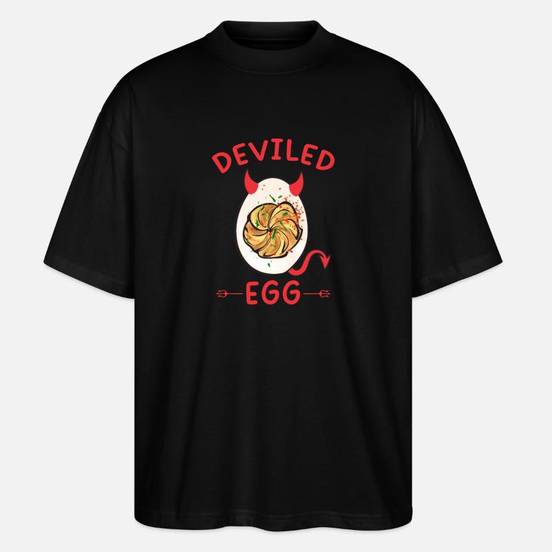 Stuffed Eggs Deviled Eggs - Stanley/Stella Oversized Unisex Organic T-shirt Blaster 2.0 - black