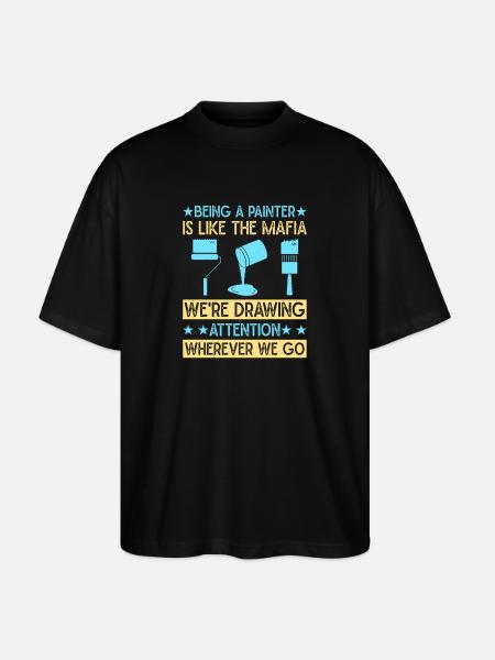 House Painter Dad Unique Gifts - Stanley/Stella Oversized Unisex Organic T-shirt Blaster 2.0 - black