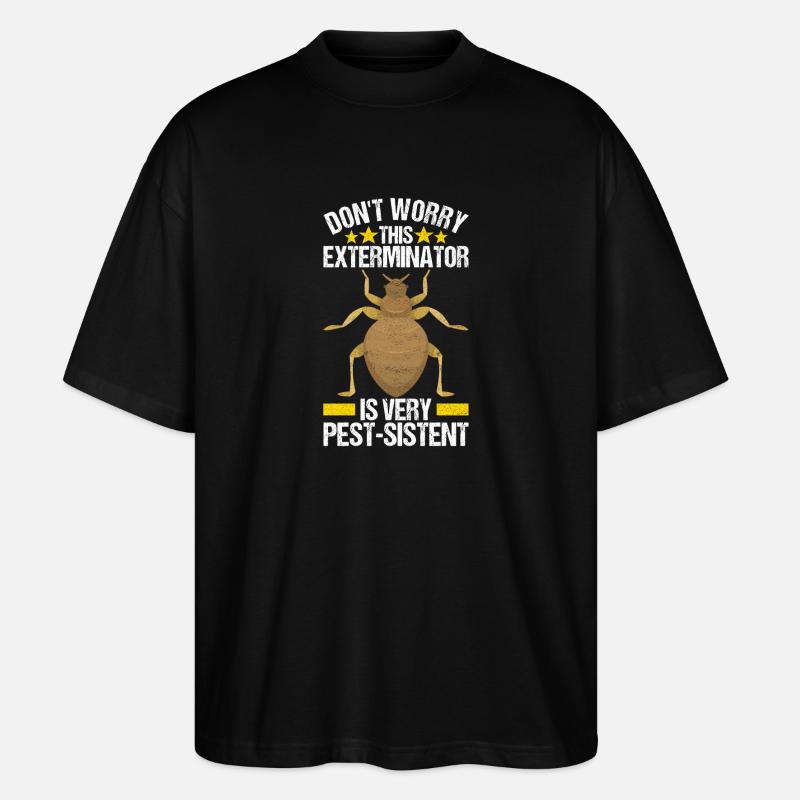 Pest Control Exterminator - Stanley/Stella Oversized Unisex Organic T-shirt Blaster 2.0 - black