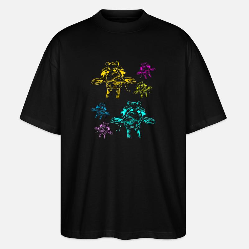 Giraffe Giraffen Safari - Stanley/Stella Oversized Unisex Bio T-Shirt Blaster 2.0 - Schwarz