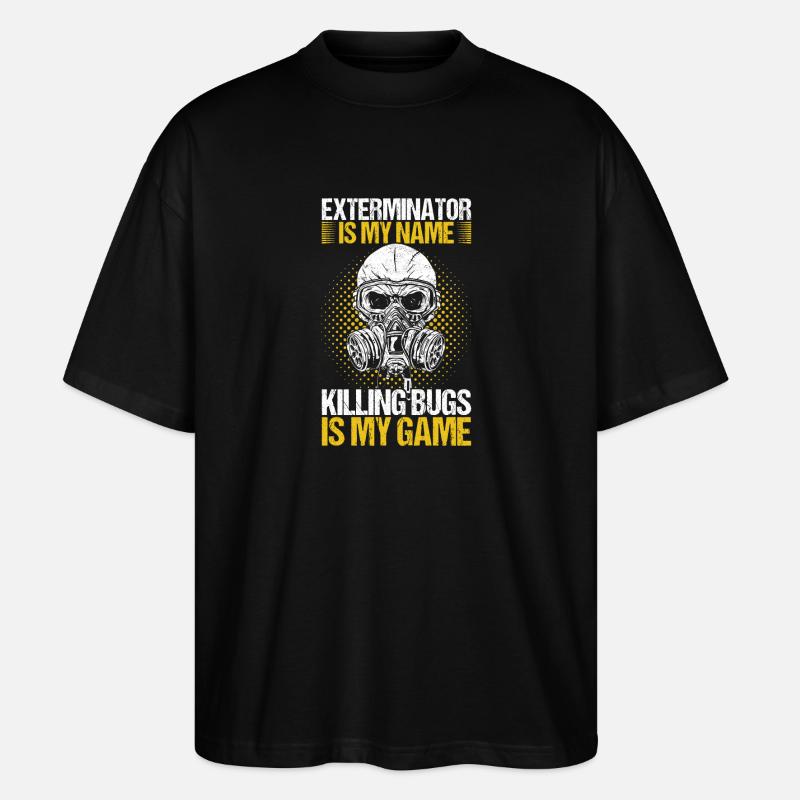 Pest Control Exterminator - Stanley/Stella Oversized Unisex Organic T-shirt Blaster 2.0 - black