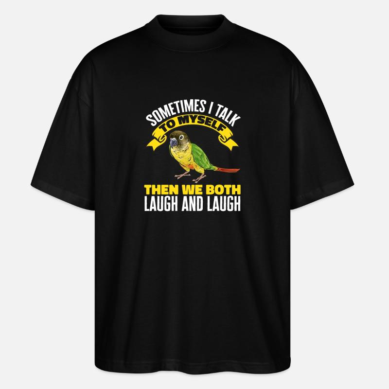 Molinasittich Papagei Vogel Sittich - Stanley/Stella Oversized Unisex Bio T-Shirt Blaster 2.0 - Schwarz