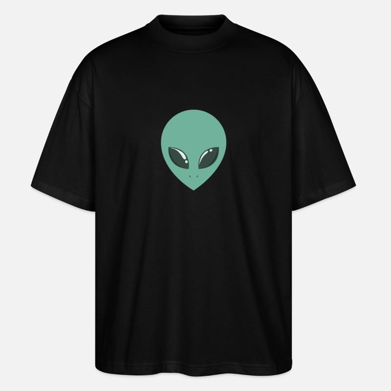 Alien symmetrischer Kopf - Stanley/Stella Oversized Unisex Bio T-Shirt Blaster 2.0 - Schwarz