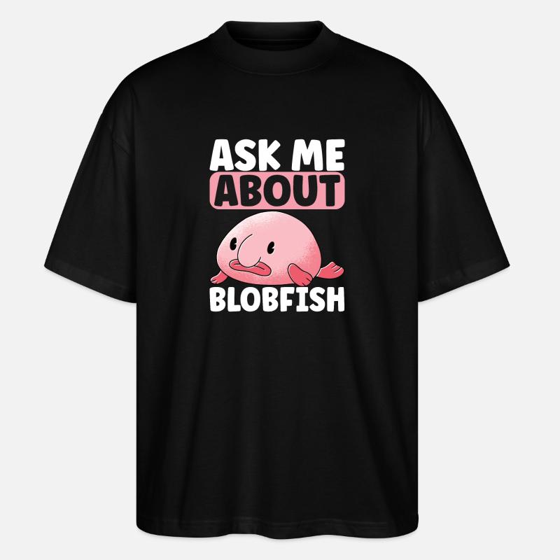 Poisson blob mignon poisson laid - T-shirt bio Blaster 2.0 coupe oversize Stanley/Stella Unisexe - noir