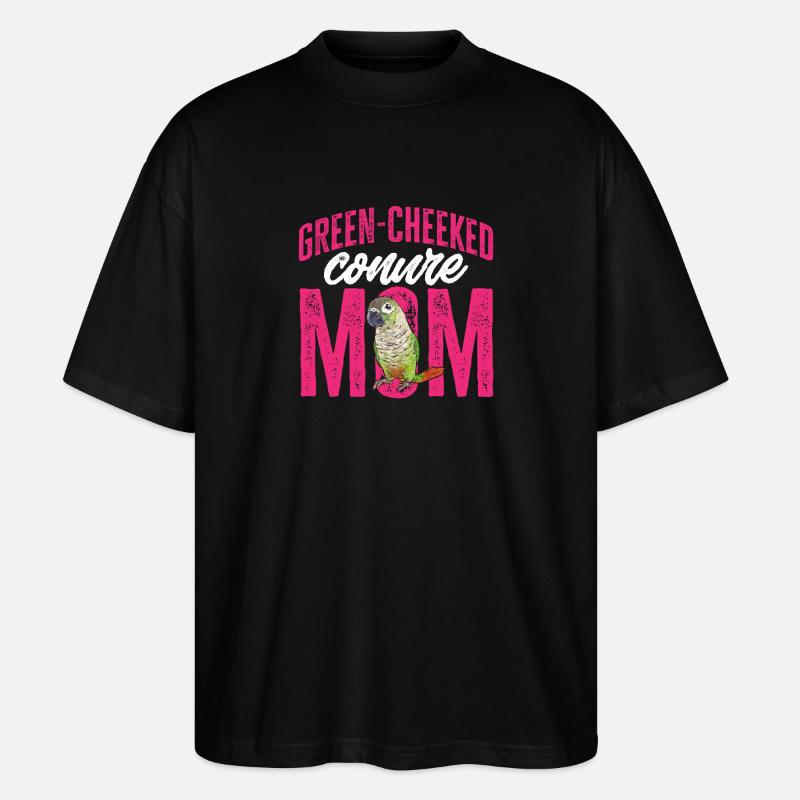 Molinasittich Papagei Vogel Sittich - Stanley/Stella Oversized Unisex Bio T-Shirt Blaster 2.0 - Schwarz