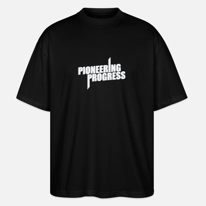 Pioneering Progress - Stanley/Stella Oversized Unisex Bio T-Shirt Blaster 2.0 - Schwarz
