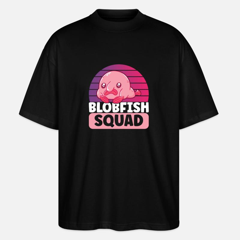Poisson blob mignon poisson laid - T-shirt bio Blaster 2.0 coupe oversize Stanley/Stella Unisexe - noir