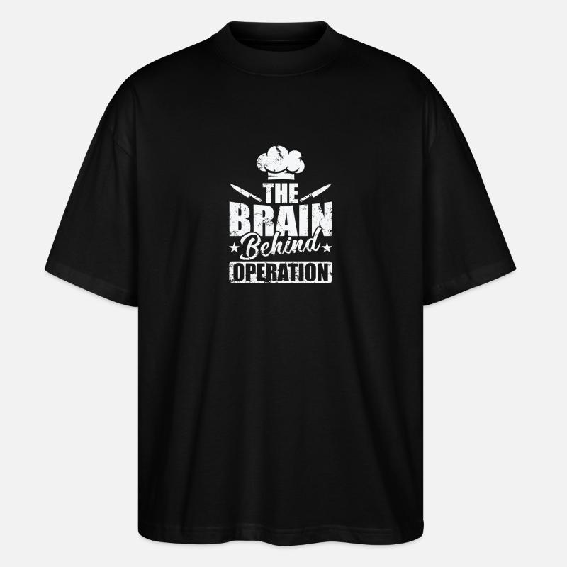 The Brain Behind Operation - Stanley/Stella Oversized Unisex Organic T-shirt Blaster 2.0 - black