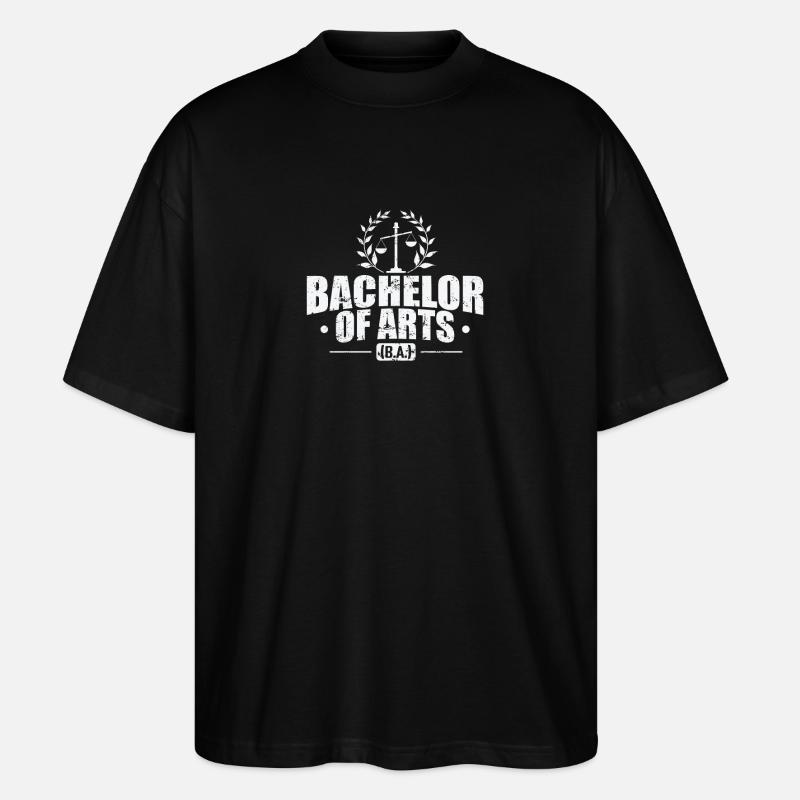 Bachelor of Arts (B.A.) - Stanley/Stella Oversized Unisex Bio T-Shirt Blaster 2.0 - Schwarz